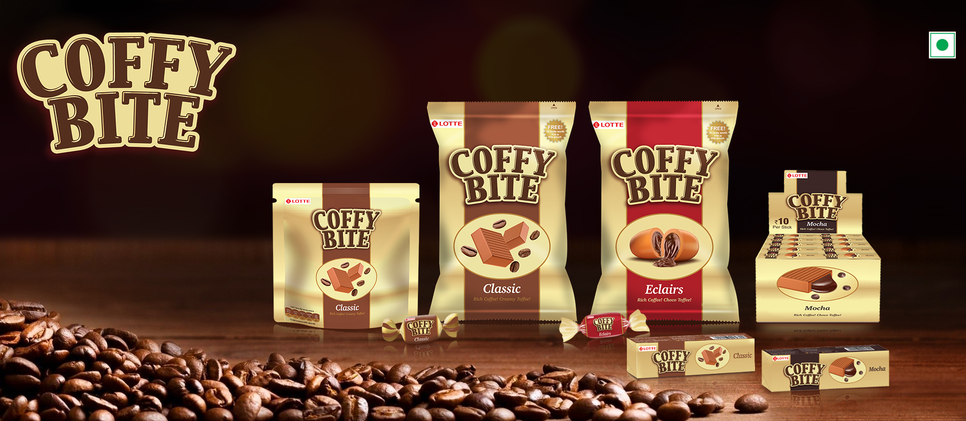 Lotte Coffy Bite Classic, Lotte Coffee Bite Eclairs